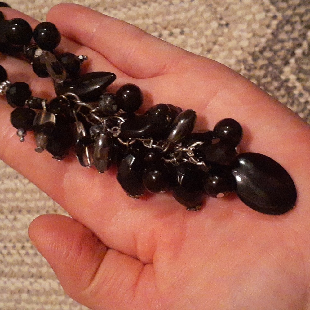 Black Agate statement necklace, such a unique and fun piece to wear.